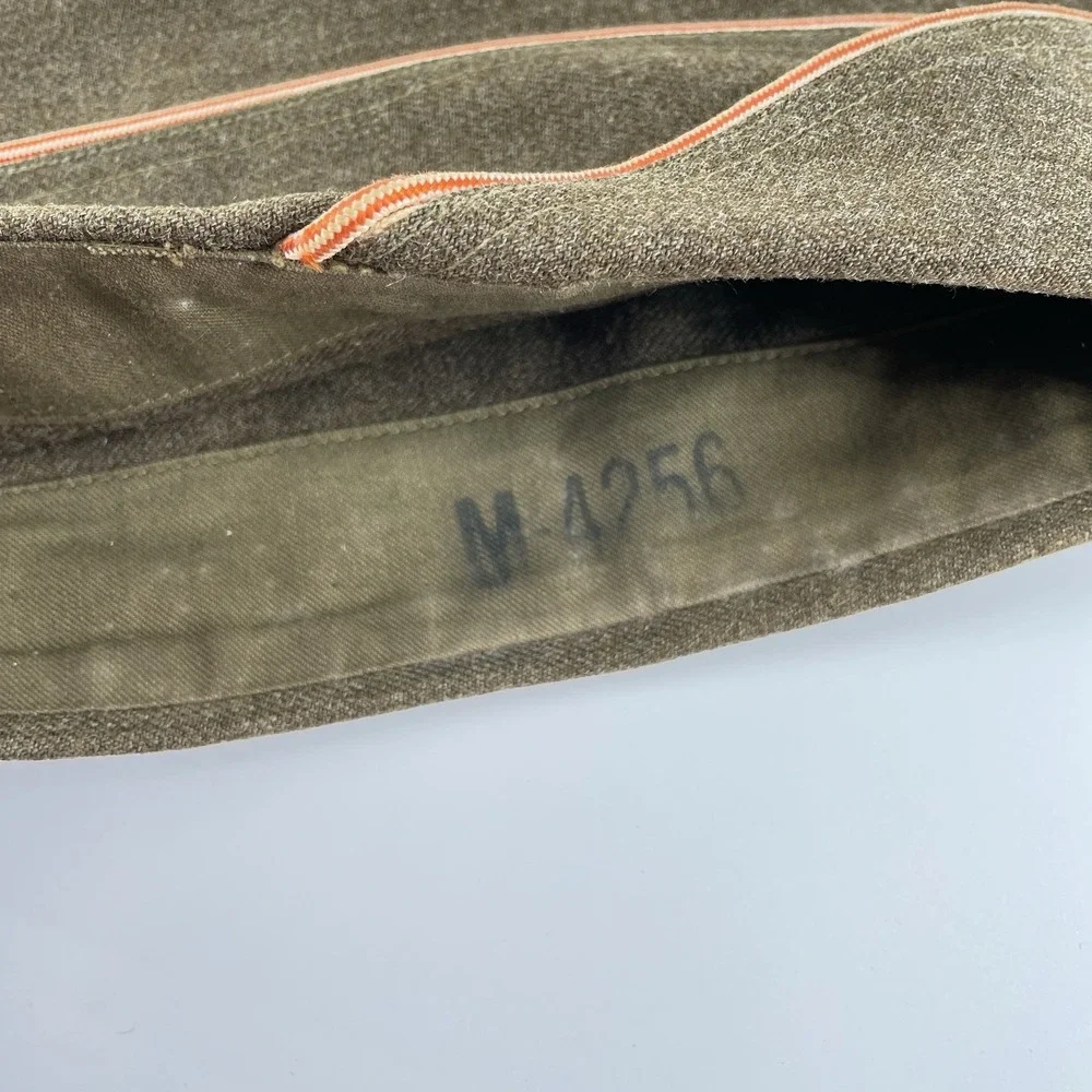 US Army Issued M1950 Garrison Cap Korean War Engineer Corps Wool OD Laundry #
